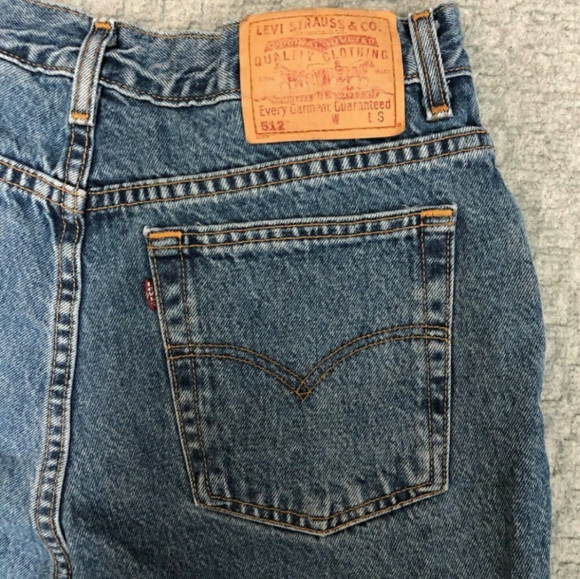 Levis 512 Jeans Womens 14S Blue Slim Fit Tapered Leg High Rise Denim Waist 31 - Picture 6 of 9